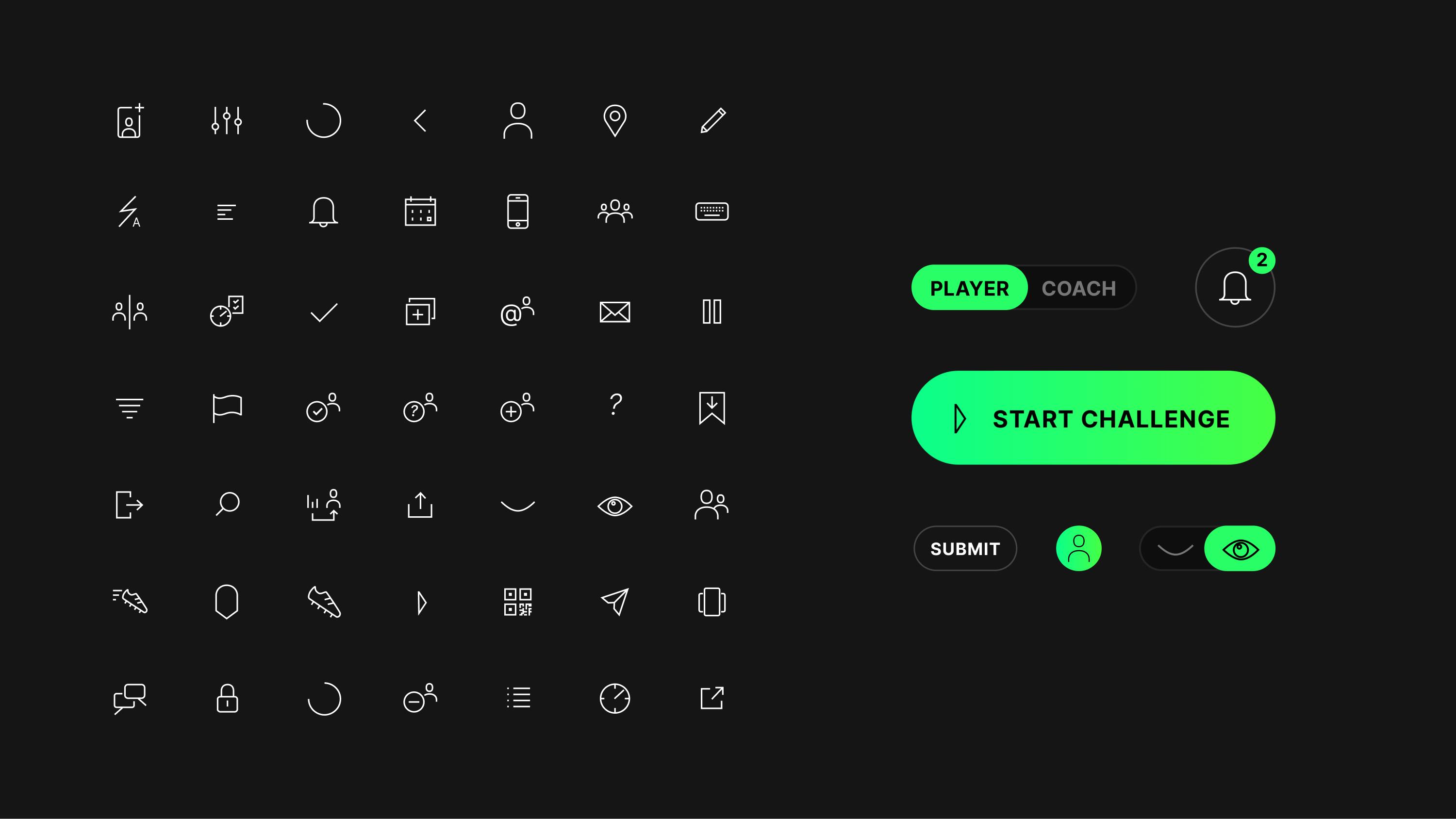 An image showing key visual elements of the brand, such as icons and buttons.
