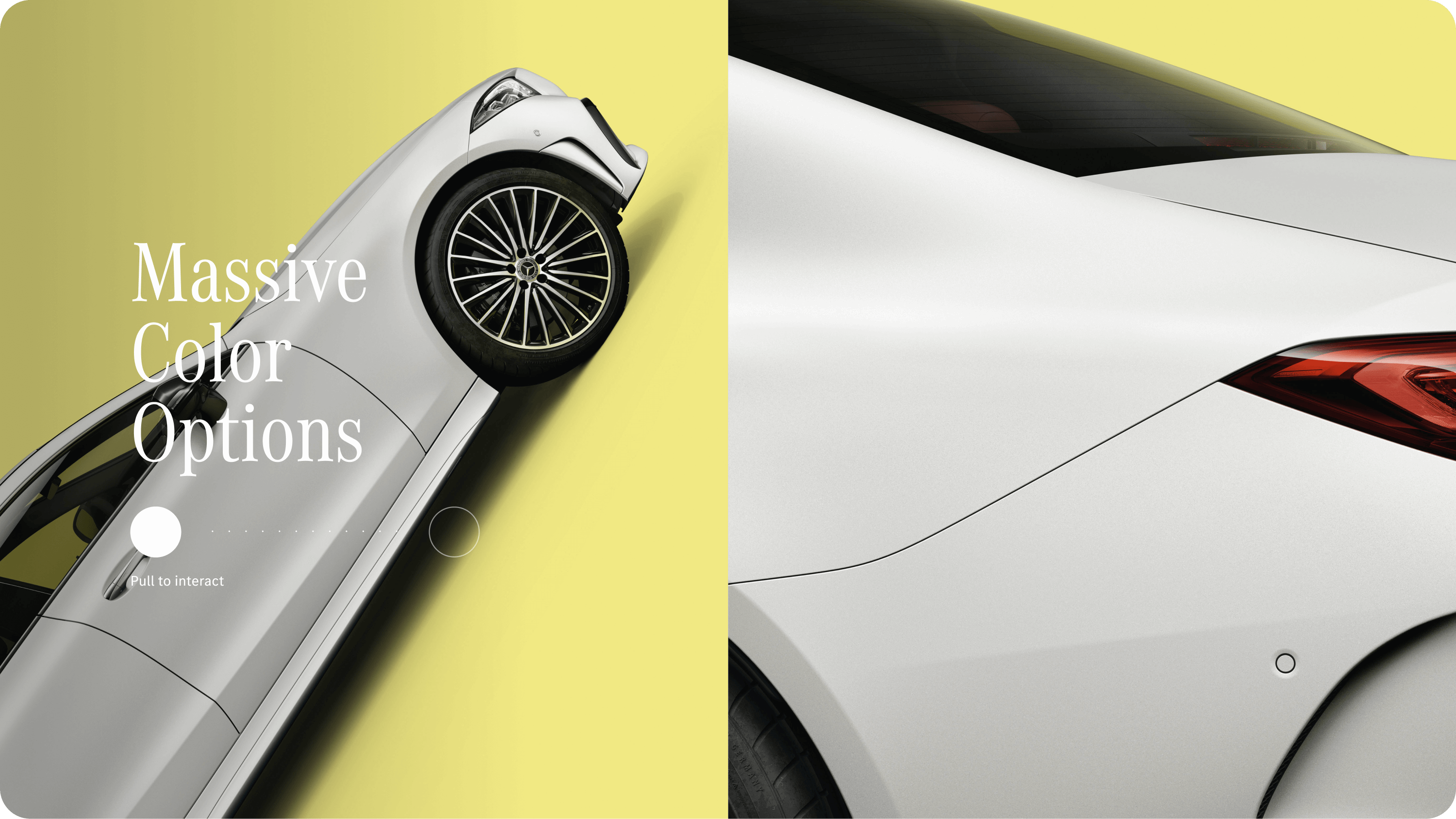 An image showing a desktop screen with different vehicle color options.